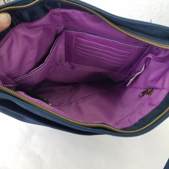 Travelon Bag Women's Navy Quilted Crossbody Purse Messenger Anti-Theft RFID - Picture 9 of 16